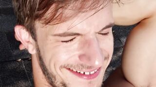 Jock gives blowjob masterfully before being bare hammered