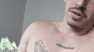Horny tattooed Latino deepthroats rock hard cock for cash