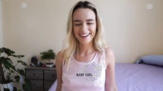 Cute blonde Khloe Kingsley ask a busy stud to drill hard her sweet pussy
