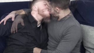 Playful Riley Ross fucks ftm Luke Hudson with fake dick
