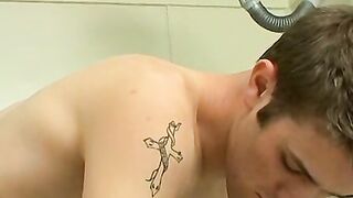 Twink Bryce Corbin showers and masturbates solo on camera