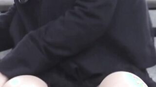 Japanese chick with recorded undies by perverted voyeur man