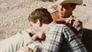 An outdoor bareback session with vintage cowboys is going wild