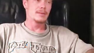 Rough stud masturbates solo and shoots cum all over himself Hoe 2