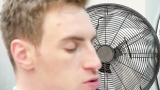 Intern plays with suit of his boss and gets caught doing it