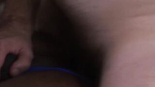 Damn hot TS Ebony lets brother-in-law fuck her ass