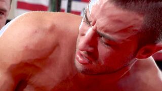 Buff stud lifts weights before blowjobs and anal hammering