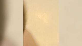 Youthful dick darling having solo fun under a hot shower