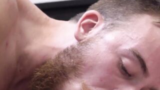 Bearded ftm Luke Hudsons pussy eaten and fucked by hot Tom
