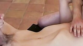Smoking attractive dude offers his huge dick for sucking