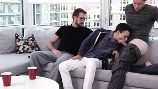 Youthful twink without any protection hard by his stepdad and stepbrother