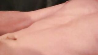 Rough stud smokes during an interview and masturbates solo