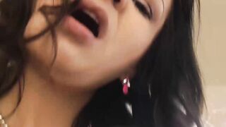 Busty babe in sexy lingeries gives old man ride of his life