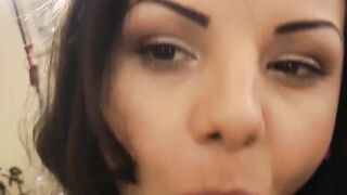 Busty babe in sexy lingeries gives old man ride of his life
