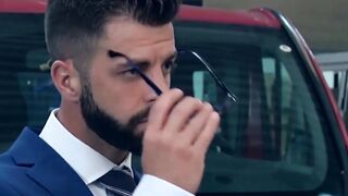 Anal fucking with a boss who is tied up and blindfolded too