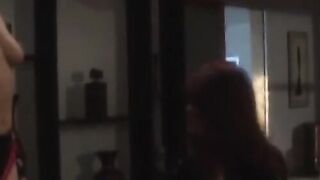 Lesbian mistress tortures and dildo fucks submissive