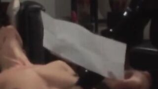 Lesbian mistress tortures and dildo fucks submissive