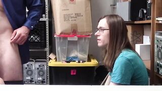 Emma gets fucked by a security guard