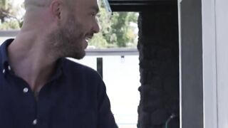Naughty TS lets her neighbor fuck her tight ass