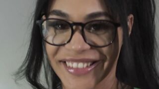 Naughty TS lets her neighbor fuck her tight ass