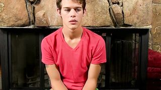 Young and attractive Alex Jordan jerking off with a fleshlight solo