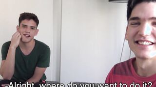 Latino twins engage in their first private gay encounter
