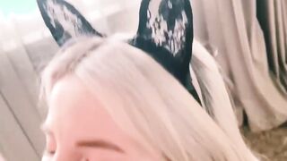 Sexy Kittys Deep Blowjob and Cum on Big Tits