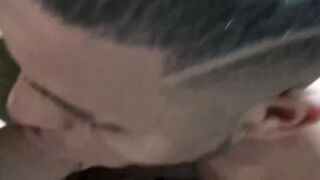 Firsttime dick rider with tattoos shoots himself with ammunition