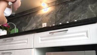 Passionate Kitchen Fucking While Wife Cooks Dinner