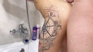 Very Passionate Shower Sex with a Hot StepSister