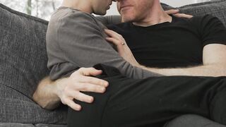 Cute little Tom gets a free rough ride to Legrand Wolfs enormous hard dick