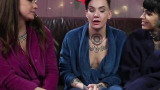 Three curvy lesbians oral sex and domination
