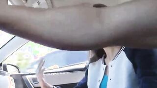 Turned On Amateur StepSis Sucking Off Cock In Car - Charity Crawford - SisLovesMe