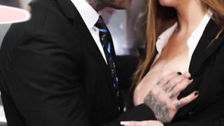 Elegant busty secret agent gets fucked