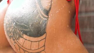 Beauty Thot Sarisa Stripping, Showing Her Tatooed Nude Body