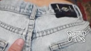 Watch this teen with a hairy pussy and dreadlocks suck cock