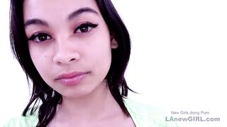Dark Hair sexy gets long penis deep throat inside studio