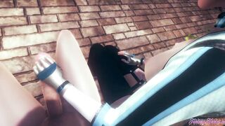 Genshin Impact Anime 3D - pov Eula hand job, oral sex and cowgirl
