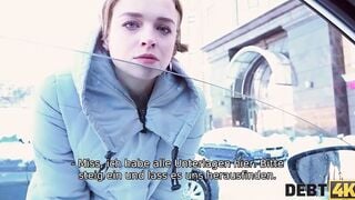 DEBT4k. Sweet-faced young debtor thinks sex is better than punishment