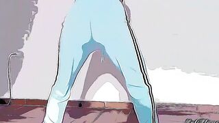 My Sister-into-Law gets Exercising when we're Home Alone I Can't Resist Part one - Anime Version