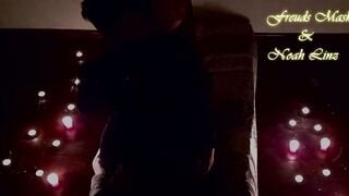 Romantic love making inside dark of the night