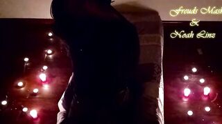 Romantic love making inside dark of the night