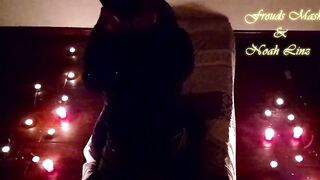 Romantic love making inside dark of the night