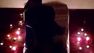 Romantic love making inside dark of the night