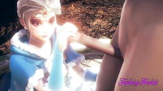 Disney Princess Cartoon Frozen Elsa Compilation - Animated Cartoon Manga Game 3D Porn Animation - Hand Job, oral sex, banged!, cummed...