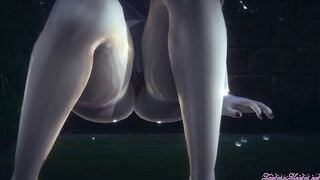 Resident Evil Animated 3D - Lady Dimitresku fingers and squirting into a raining day - Japanese manga animated anime game porn