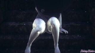 Resident Evil Animated 3D - Lady Dimitresku fingers and squirting into a raining day - Japanese manga animated anime game porn