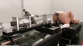 Big Tit into socks anal machine boned