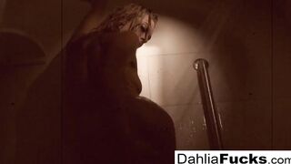Cutie Dahlia's sensual shower fun
