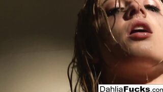 Cutie Dahlia's sensual shower fun